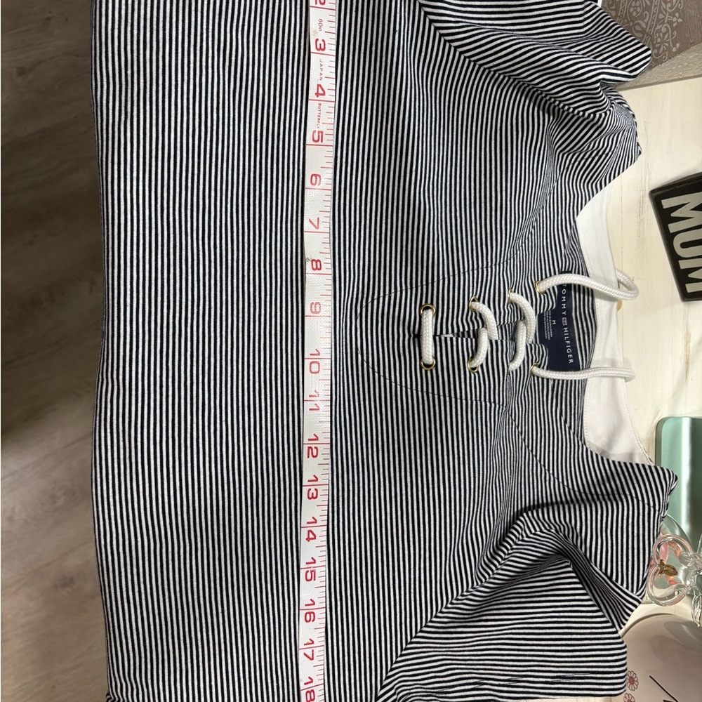 Striped Lace-Up Casual Dress - Picture 7 of 7